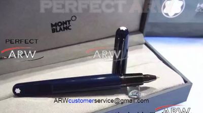 Perfect Replica New Mont blanc M Marc Newson Rollerball Blue & Black